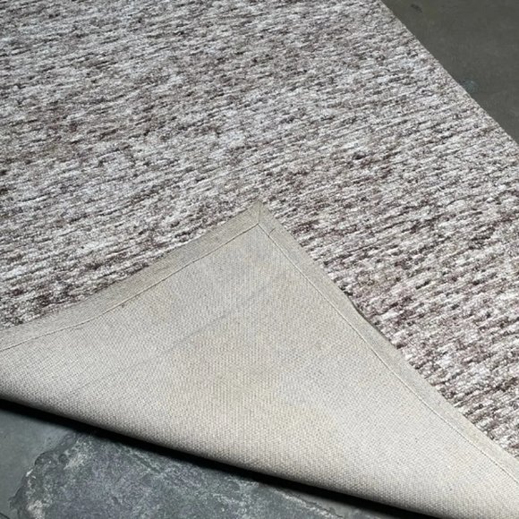 5'3" x 7'6" Feet Wool Handmade Taupe Brown Beige Soft Plush Area Rug - Picture 7 of 9